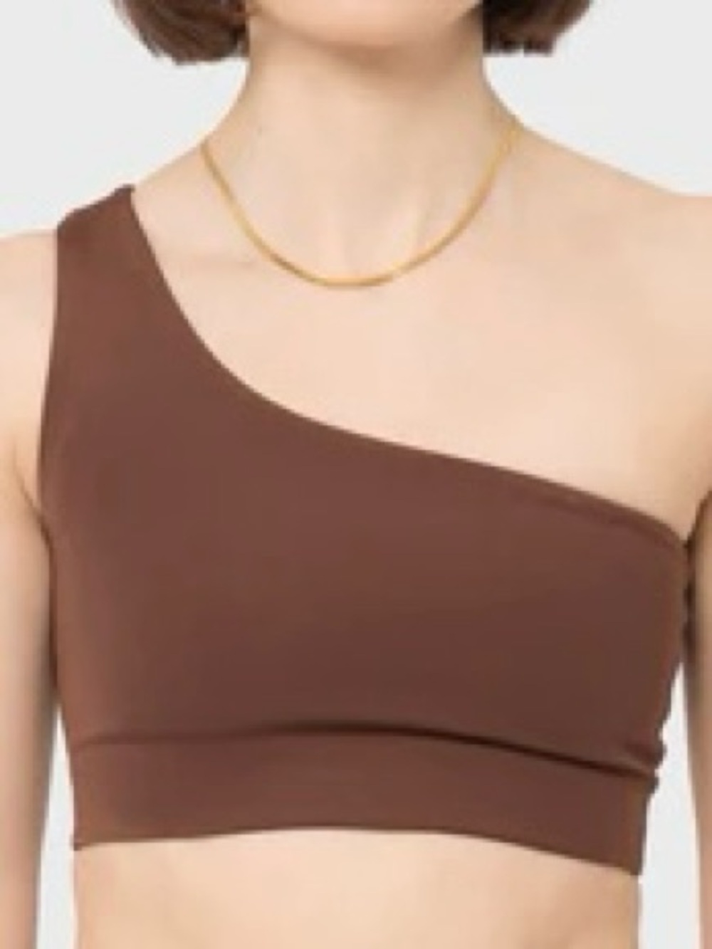 girlfriend collective Women’s Bianca One-Shoulder Bra Top